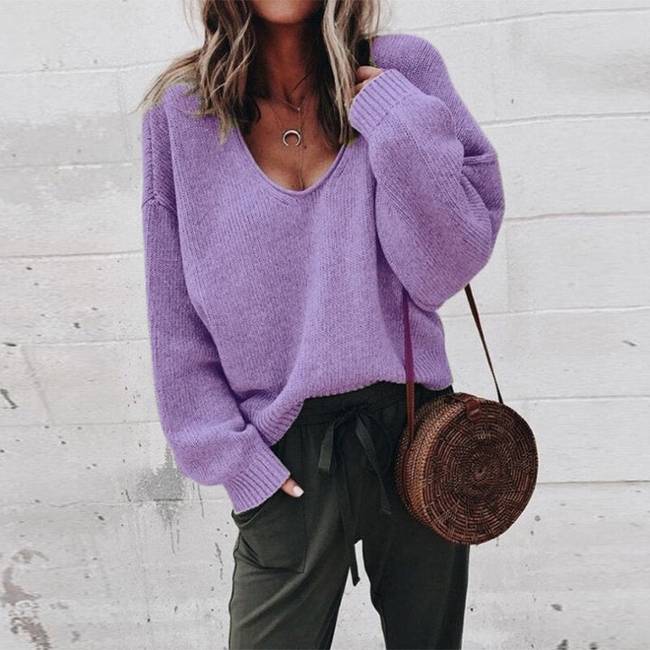 Dzianinowy Oversize Sweter Damski - Aurora