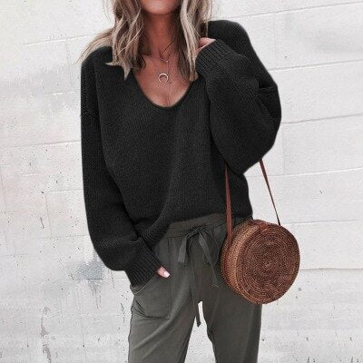 Dzianinowy Oversize Sweter Damski - Aurora