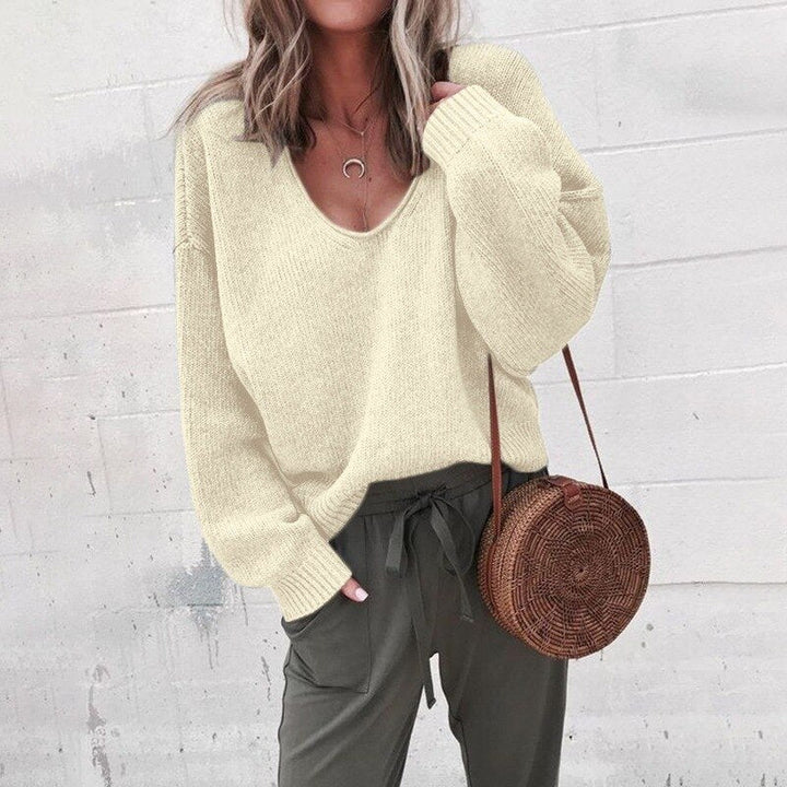 Dzianinowy Oversize Sweter Damski - Aurora