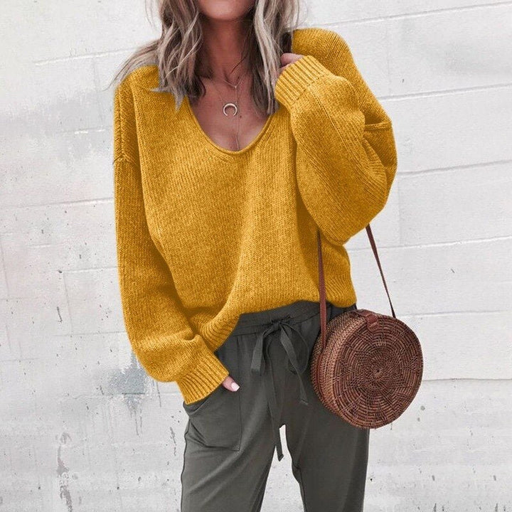 Dzianinowy Oversize Sweter Damski - Aurora