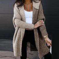Knitted Women's Cardigan with Patchwork Design – Amarelle