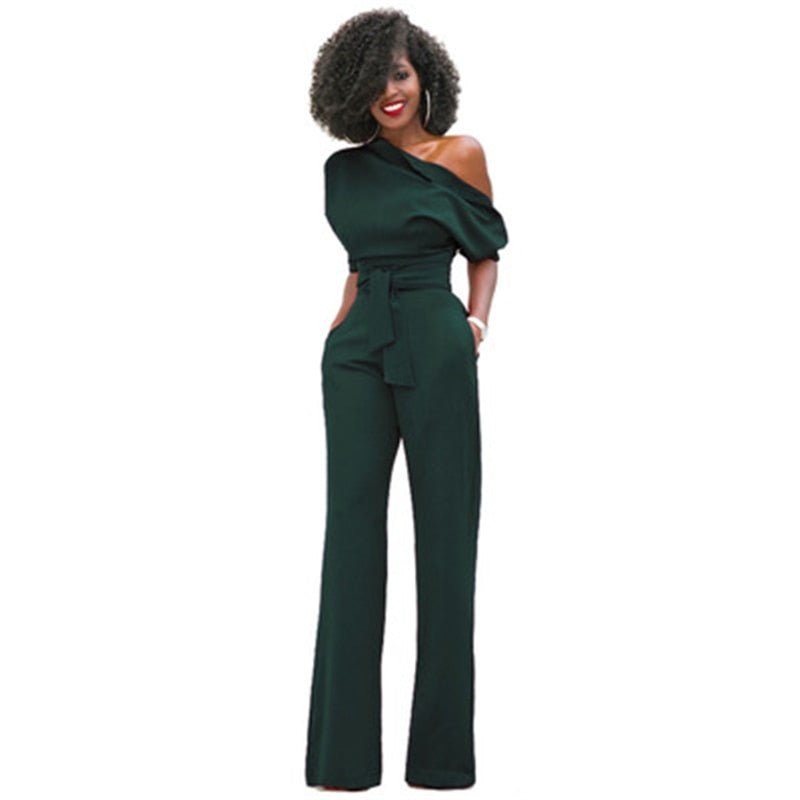 Solid Color Bodycon Women's Jumpsuit - Sofia