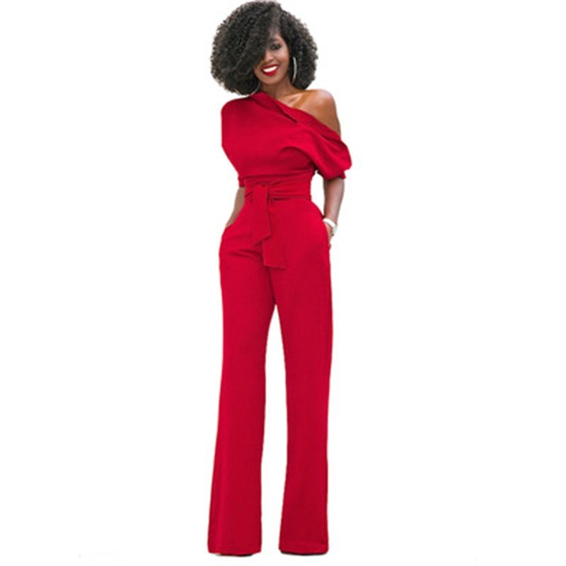 Solid Color Bodycon Women's Jumpsuit - Sofia
