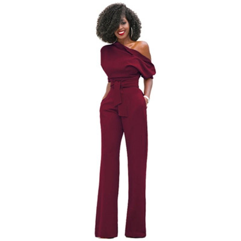 Solid Color Bodycon Women's Jumpsuit - Sofia