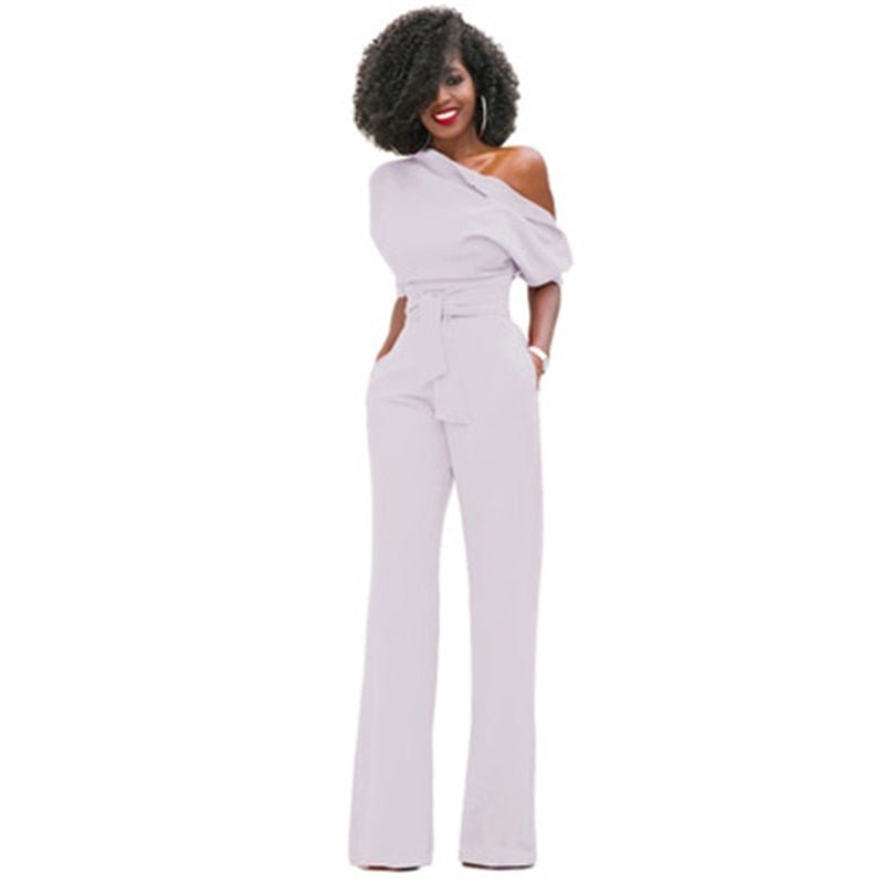 Solid Color Bodycon Women's Jumpsuit - Sofia