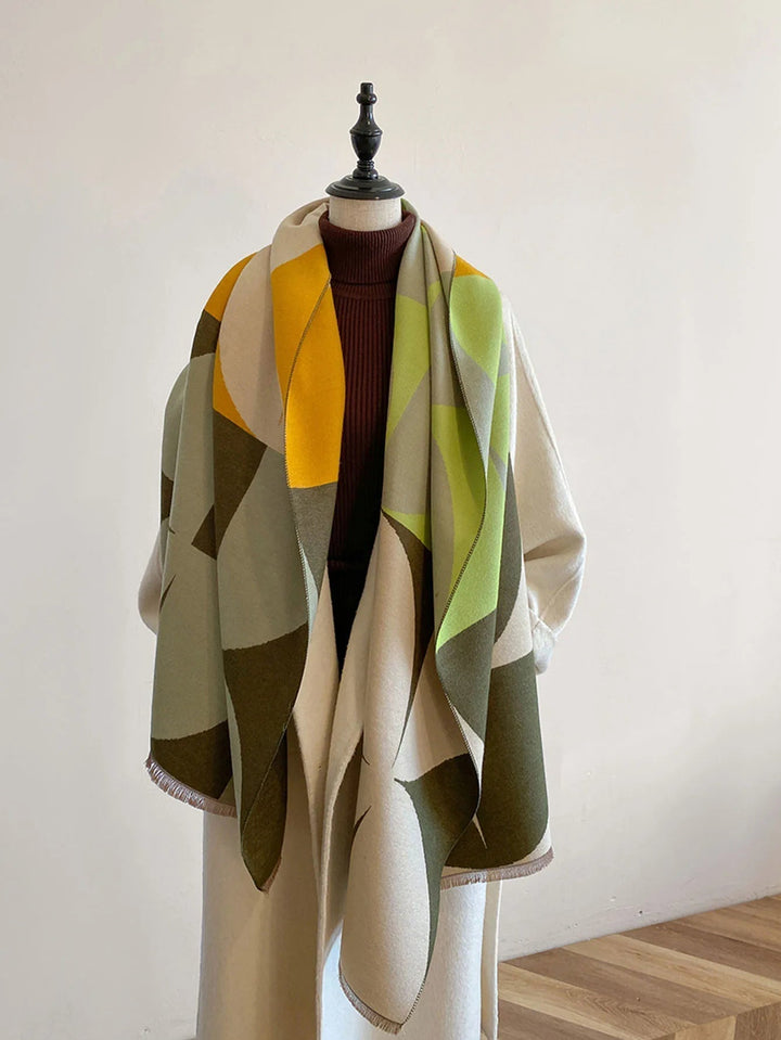 Women's Reversible Cashmere Scarf for Elegance & Warmth 4