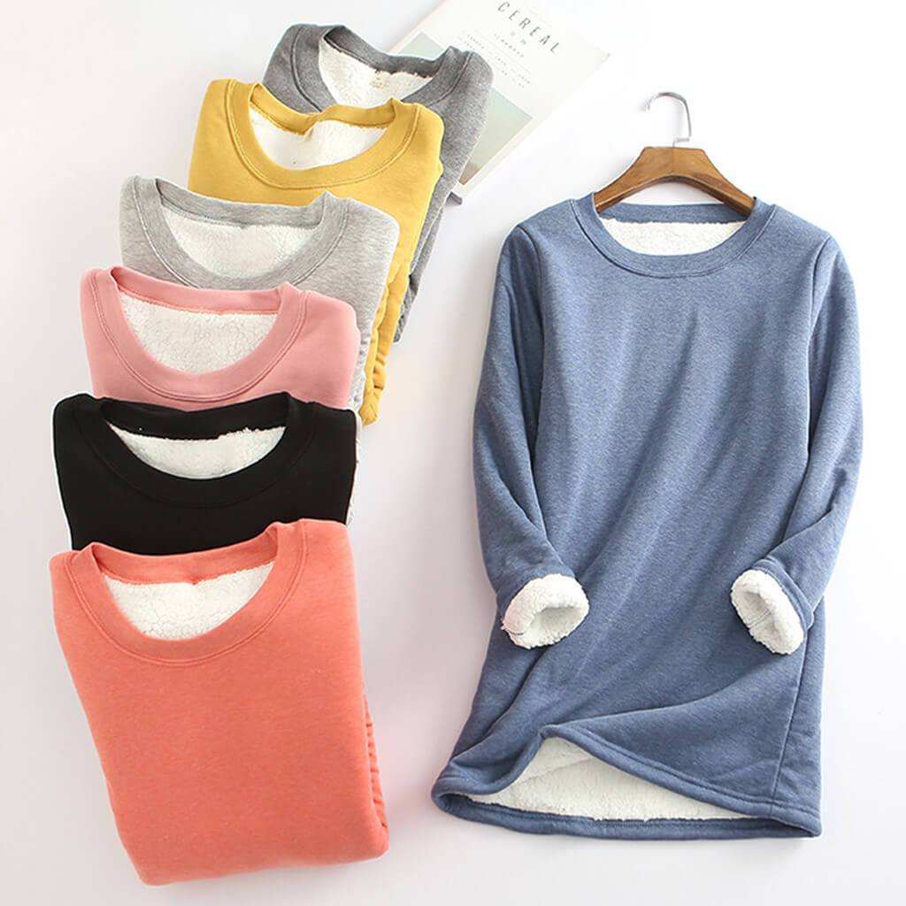 Women's Fleece Sweater with Lining – Mira