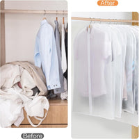 PEVA Kledinghoes Set – 24-Pack Hangende Kledinghoezen in 3 Maten