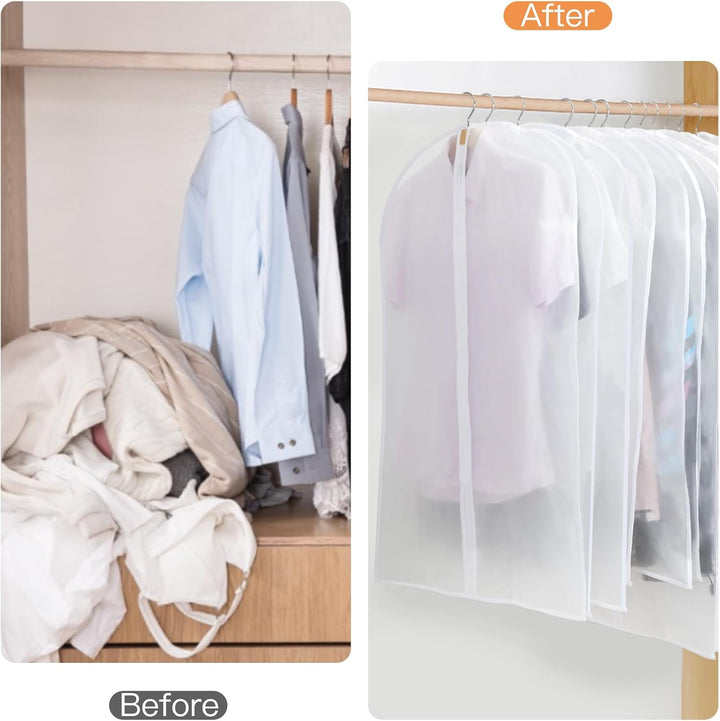 PEVA Kledinghoes Set – 24-Pack Hangende Kledinghoezen in 3 Maten