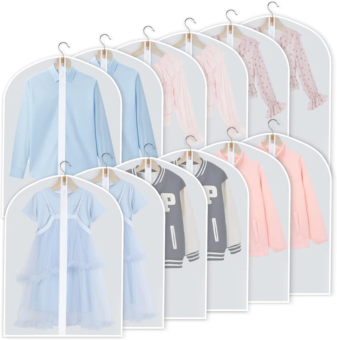 PEVA Kledinghoes Set – 24-Pack Hangende Kledinghoezen in 3 Maten