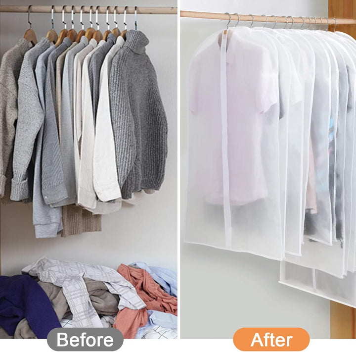 PEVA Kledinghoes Set – 24-Pack Hangende Kledinghoezen in 3 Maten