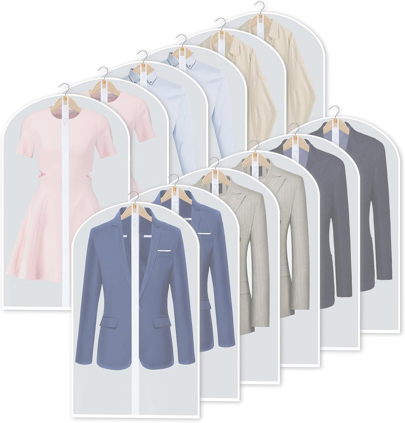 PEVA Kledinghoes Set – 24-Pack Hangende Kledinghoezen in 3 Maten