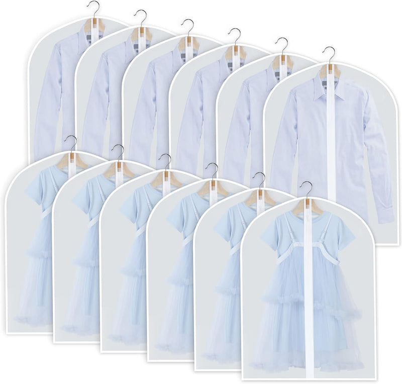 PEVA Kledinghoes Set – 24-Pack Hangende Kledinghoezen in 3 Maten