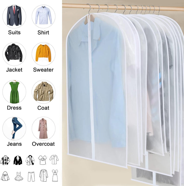 PEVA Kledinghoes Set – 24-Pack Hangende Kledinghoezen in 3 Maten