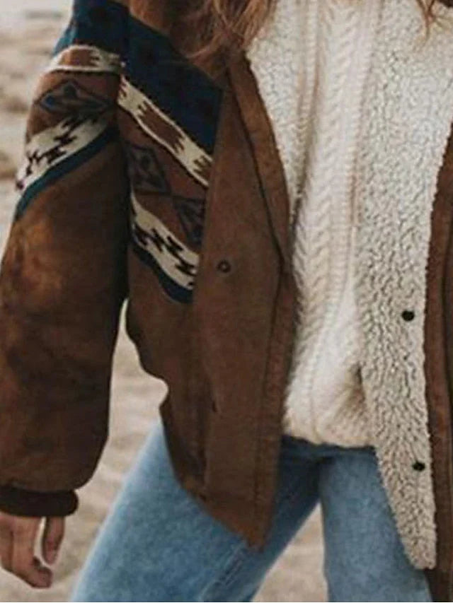 Warm Retro Plush Winter Coat - Daisy