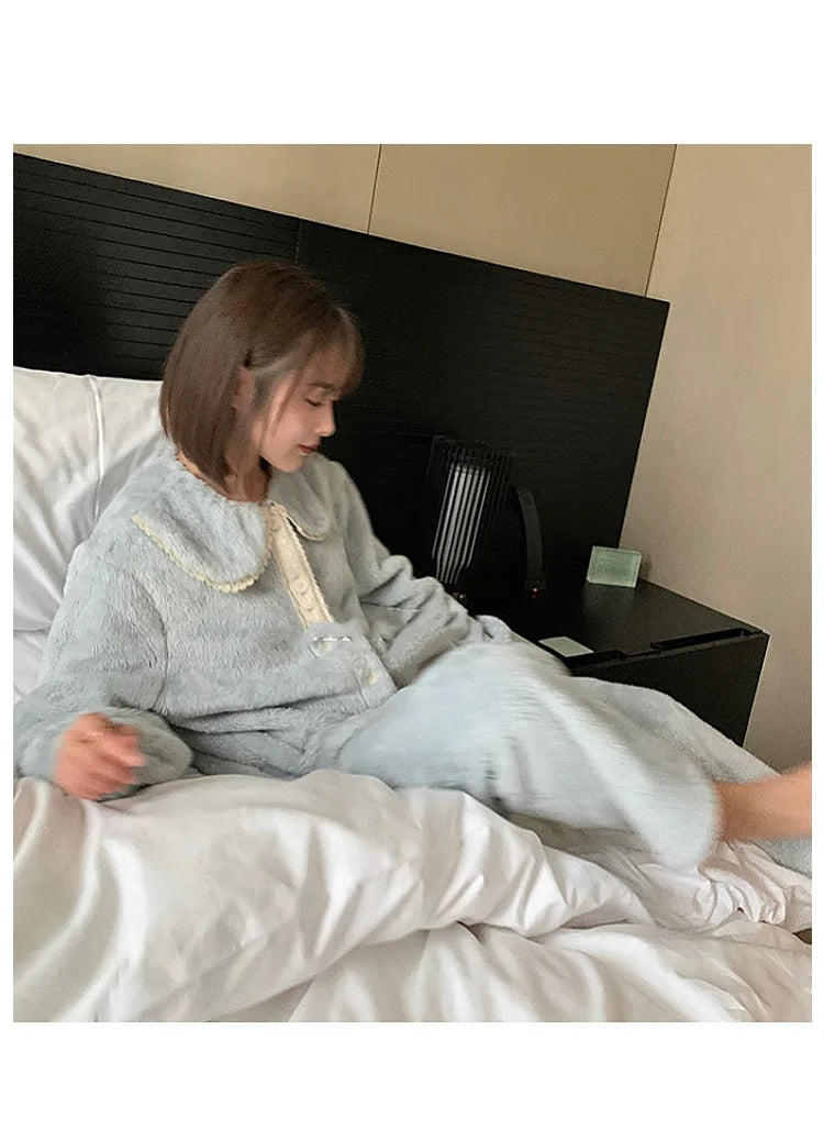 Jasmijn Fluff Pajama Duo | Warm & Comfy