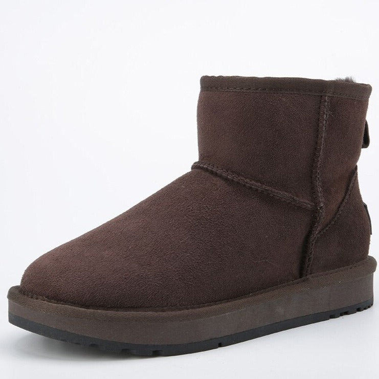 Inoe Suede Winter Shoes | Genuine Sheepskin, Super Warm & Soft