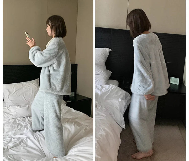 Jasmijn Fluff Pajama Duo | Warm & Comfy