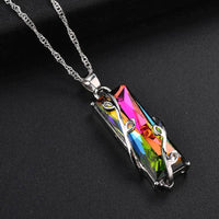 Regenboogsteen Levensboom Ketting
