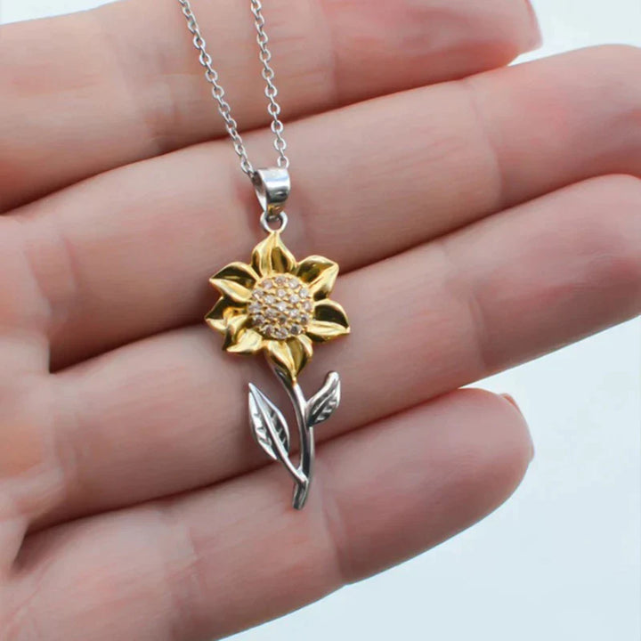 Silver-Gold Sunflower Necklace