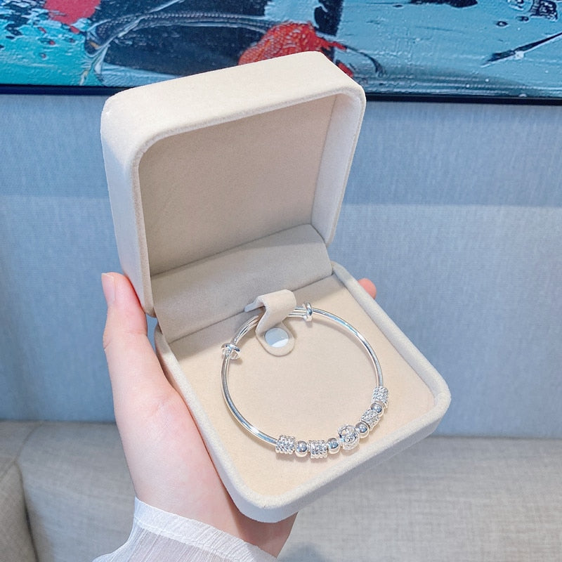 Bracelet with silver lucky beads