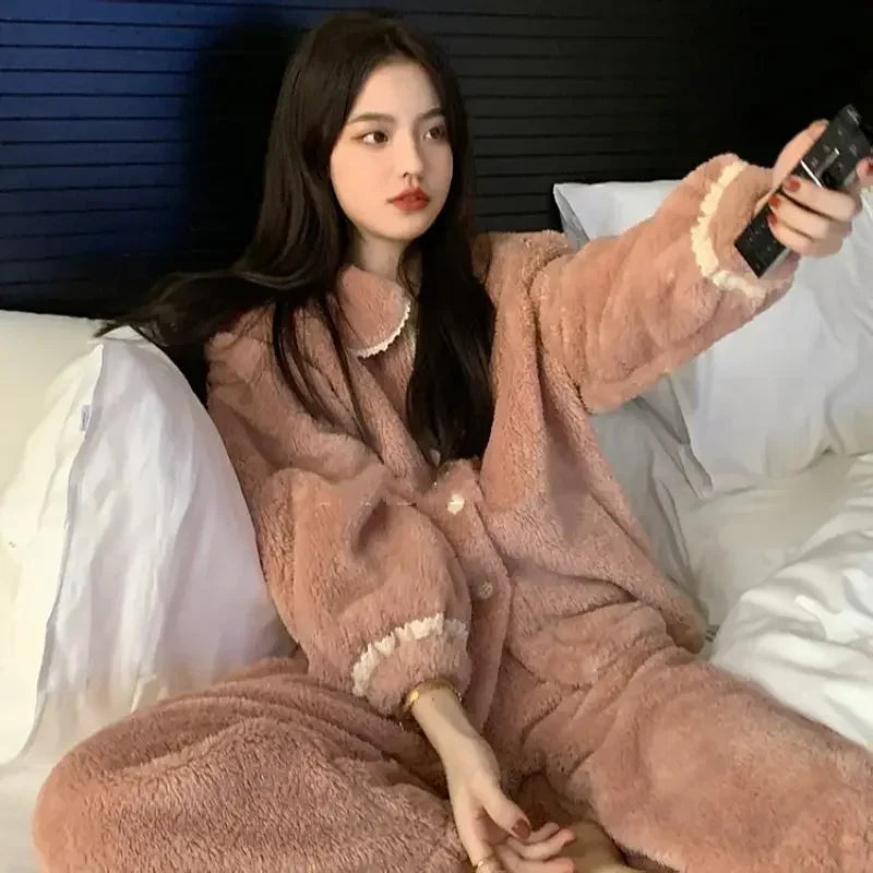 Jasmijn Fluff Pajama Duo | Warm & Comfy