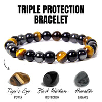 Triple Protection Beaded Bracelet | Bold with meaning