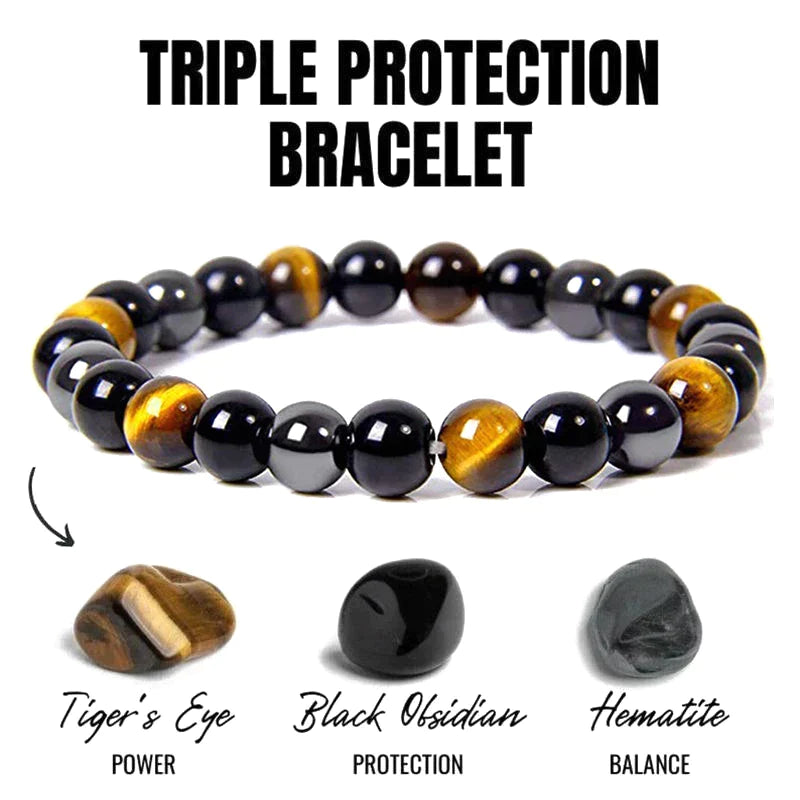 Triple Protection Beaded Bracelet | Bold with meaning