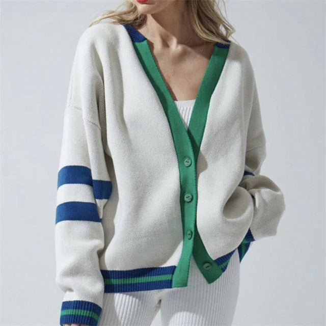 Ayla Striped Knitted Vest | Vintage and Trendy