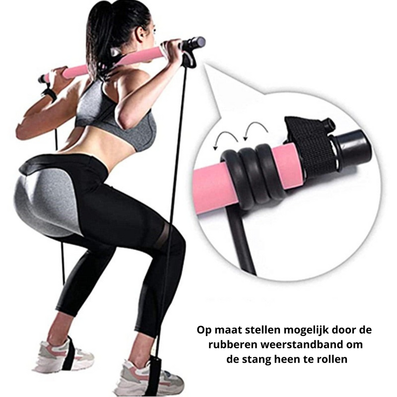 Fitnessowa sztanga oporowa | Idealna do ćwiczeń w domu