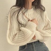 Krótki sweter Lora | Luźny i stylowy