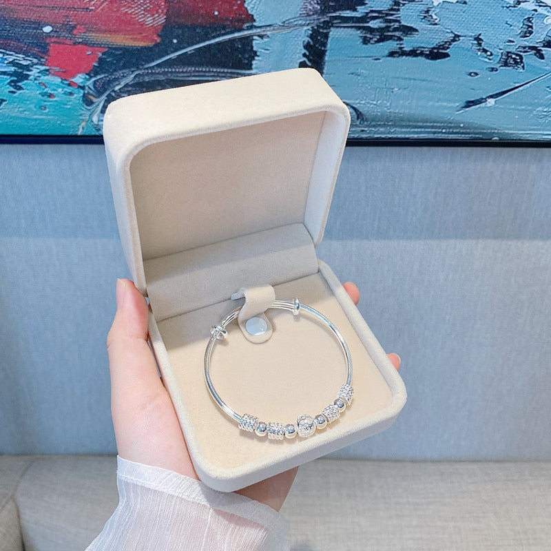 Bracelet with silver lucky beads
