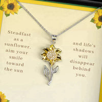 Silver-Gold Sunflower Necklace
