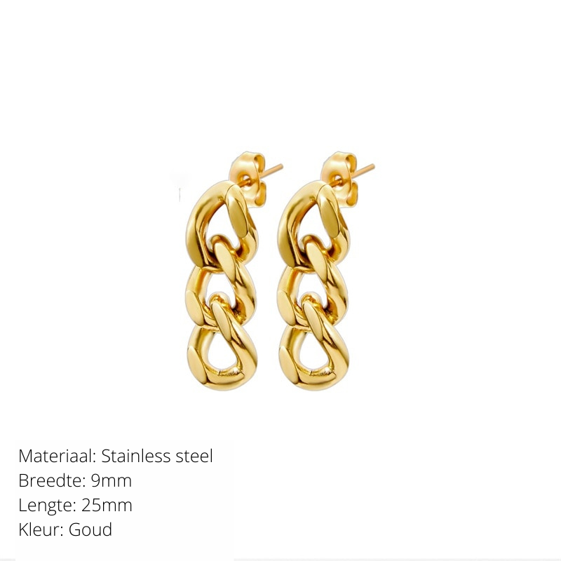 Gold Chain Earrings | Complete your outfit with these beautiful earrings