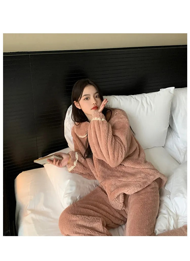Jasmijn Fluff Pajama Duo | Warm & Comfy