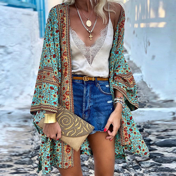 Zanzi Boho Cardigan | A Cheerful, Stylish & Mid-Length Kimono!