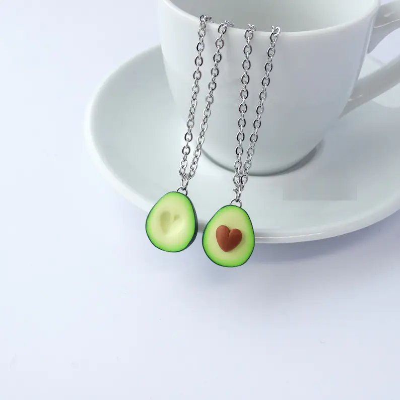 Avocado Heart Necklace | A unique friendship necklace
