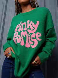 Sweter Pinky Promise | Modny sweter na jesień