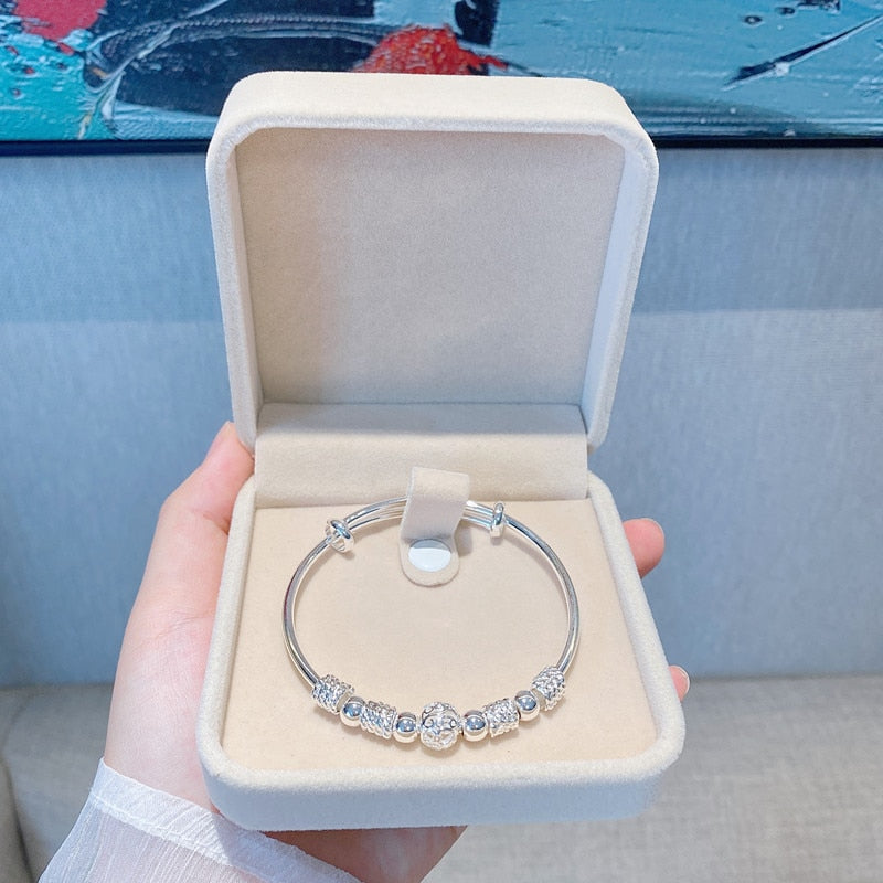 Bracelet with silver lucky beads