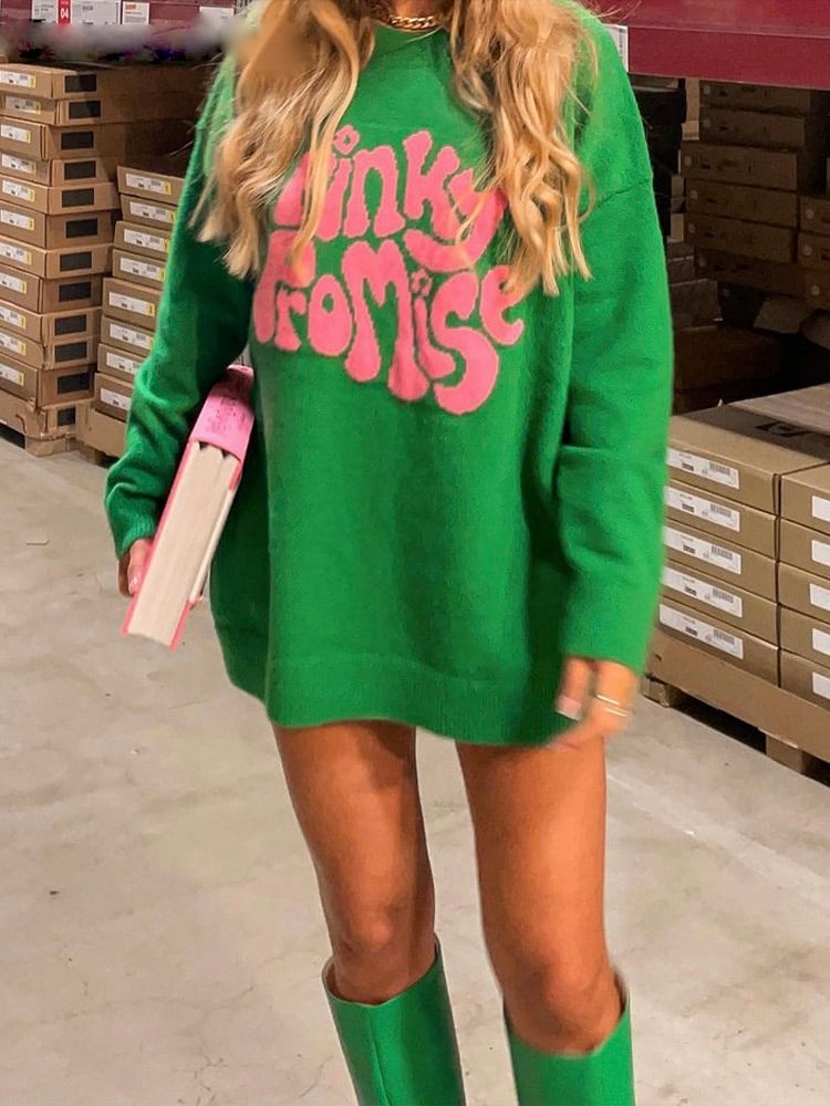 Sweter Pinky Promise | Modny sweter na jesień