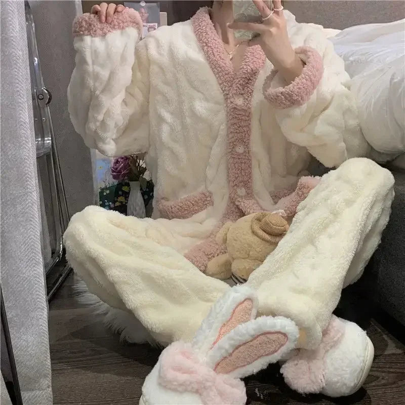 Jasmijn Fluff Pajama Duo | Warm & Comfy