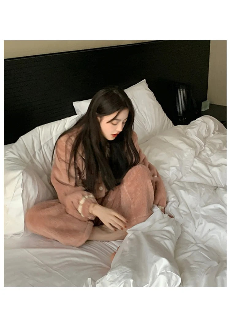 Jasmijn Fluff Pajama Duo | Warm & Comfy