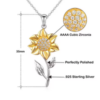 Silver-Gold Sunflower Necklace