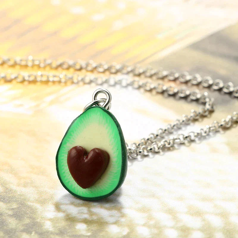 Avocado Heart Necklace | A unique friendship necklace