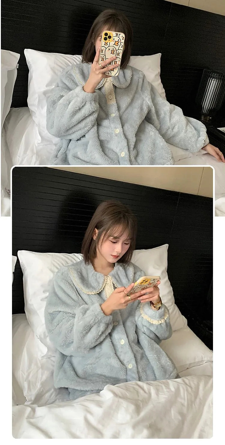 Jasmijn Fluff Pajama Duo | Warm & Comfy