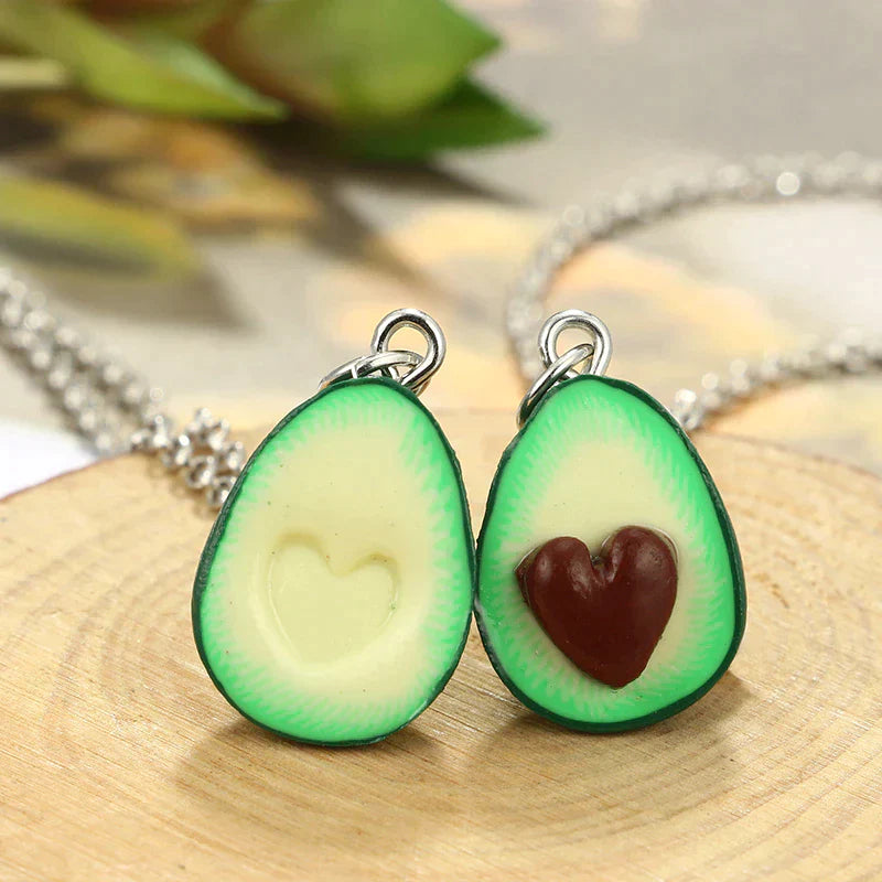 Avocado Heart Necklace | A unique friendship necklace