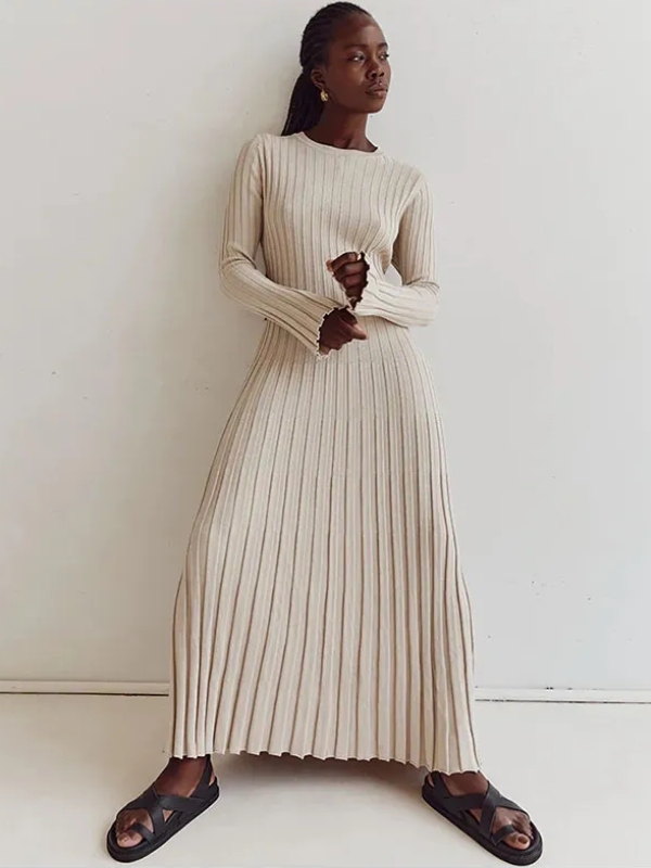 Gracie Knitted Maxi Dress | Sleek & Flattering