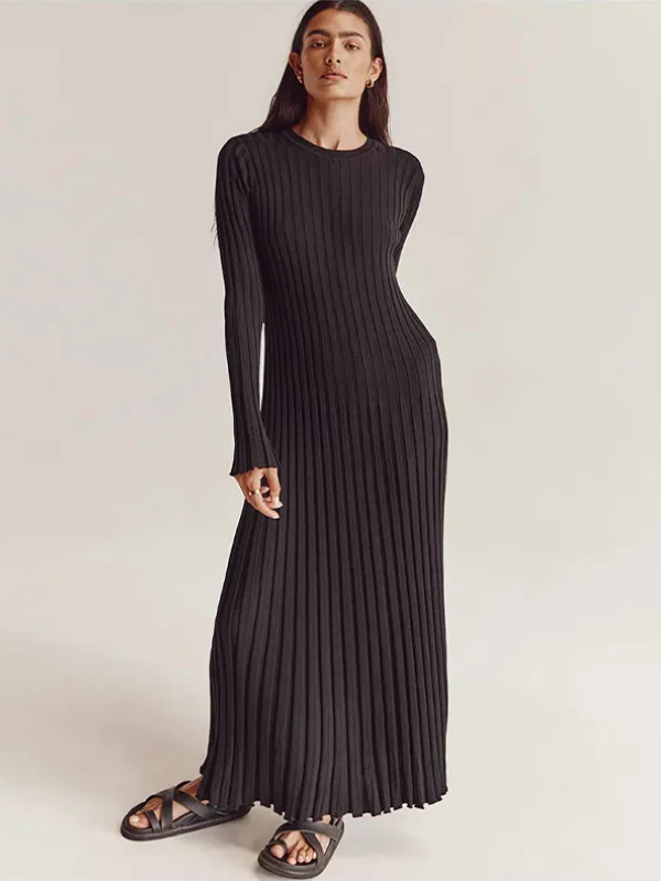 Gracie Knitted Maxi Dress | Sleek & Flattering