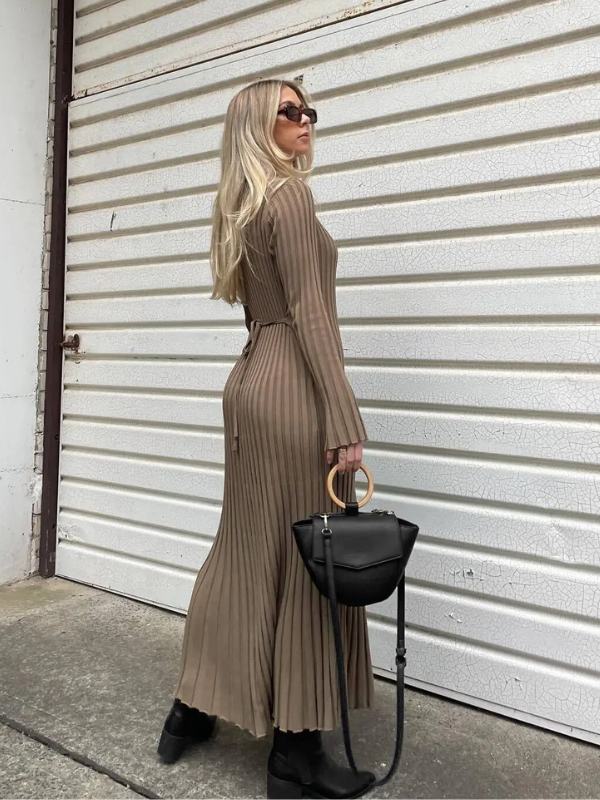 Gracie Knitted Maxi Dress | Sleek & Flattering