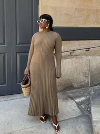 Gracie Knitted Maxi Dress | Sleek & Flattering